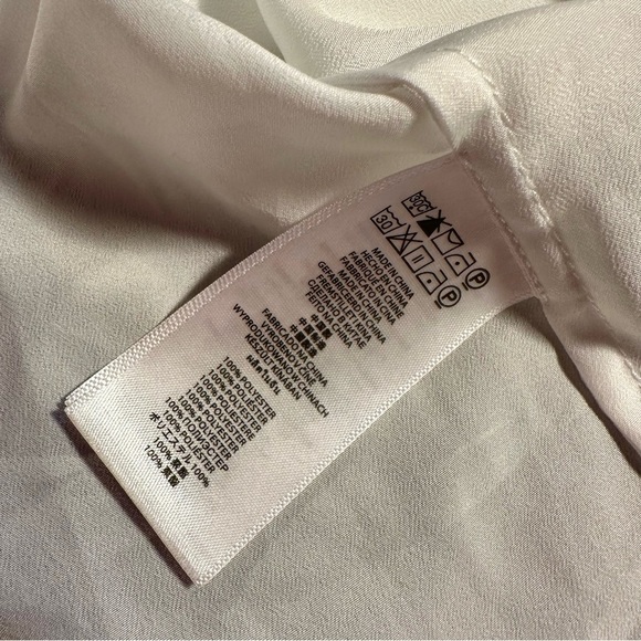 MICHAEL Michael Kors White Pleat Front Chiffon Swing Tank Size Large - Picture 6 of 9